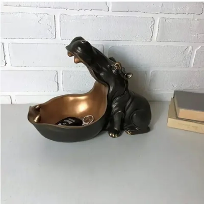 Статуэтка-подставка из гипса «Бегемот» 22*30 см античный