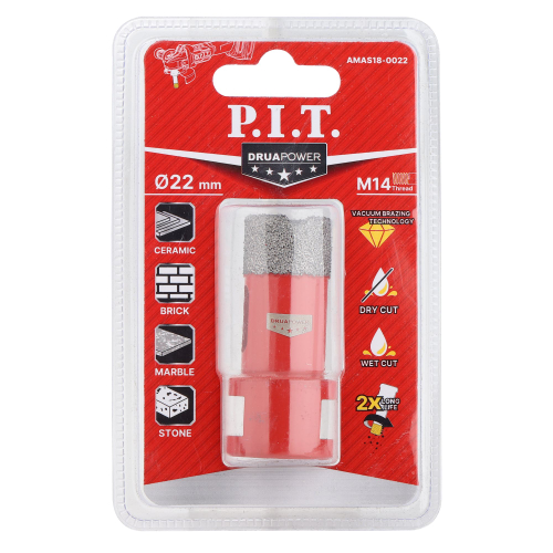 Коронка алмазная по керамограниту PIT (AMAS18-0022)