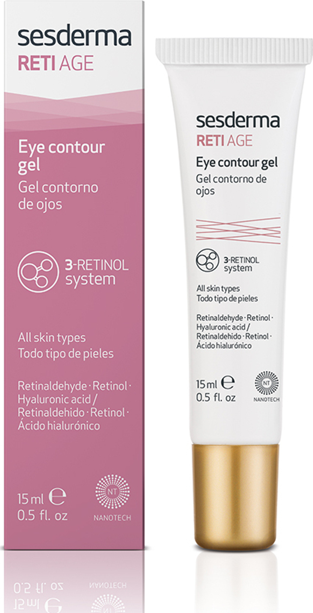 Sesderma RETI AGE Eye Contour Gel - Гель антивозрастной для зоны вокруг глаз, 15 мл