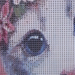 Алмазная мозаика на подрамнике с полным заполнением «МИР ЯРКИХ КРАСОК», кошка Марта, 30*40см