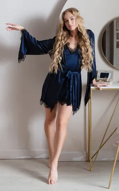 7206 халат тёмно-синий