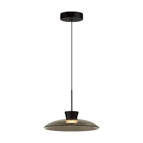 5055/9L L-VISION ODL24 457 черный/дымчатый/металл/стекло Подвес LED 9W 3000К SAUCER