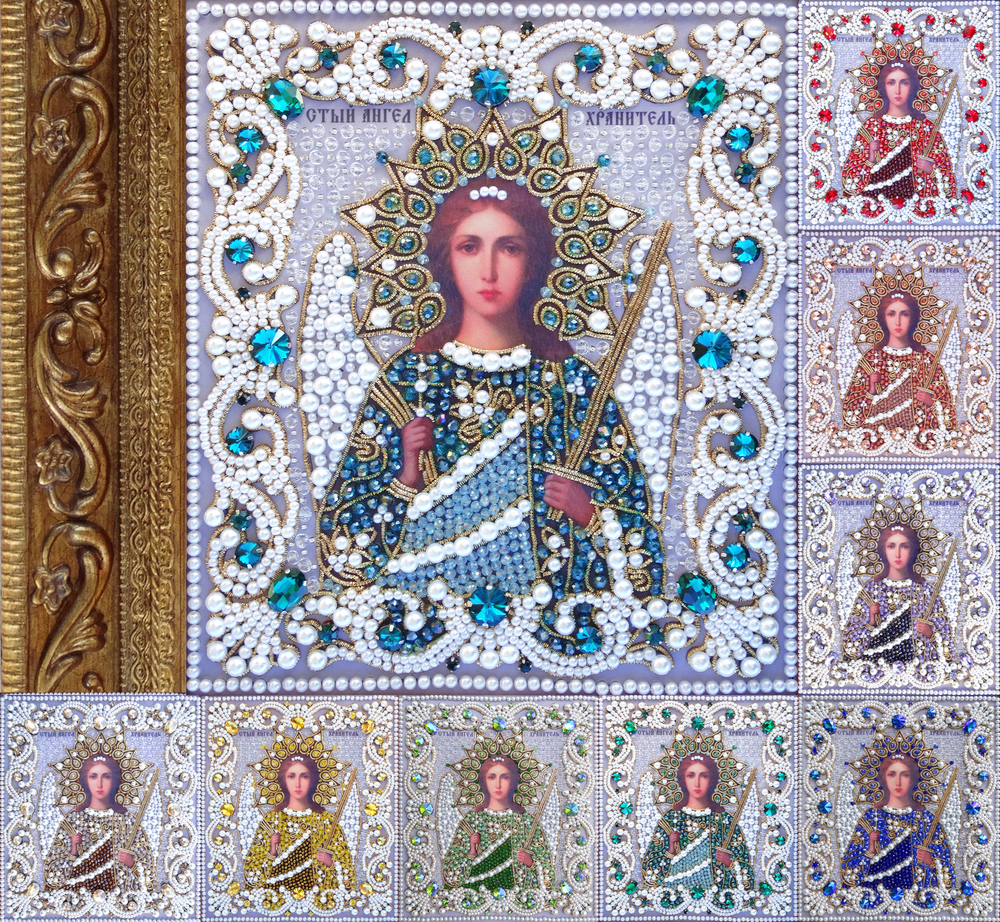 Принт-ЖС8 Ткань с нанесенной авторской схемой Ангел Хранитель