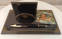 Визитница настольная с ручкой "Емеля" №1