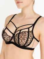 Бюстгальтер Zebra мягкая чашка на каркасах (черный/скин)