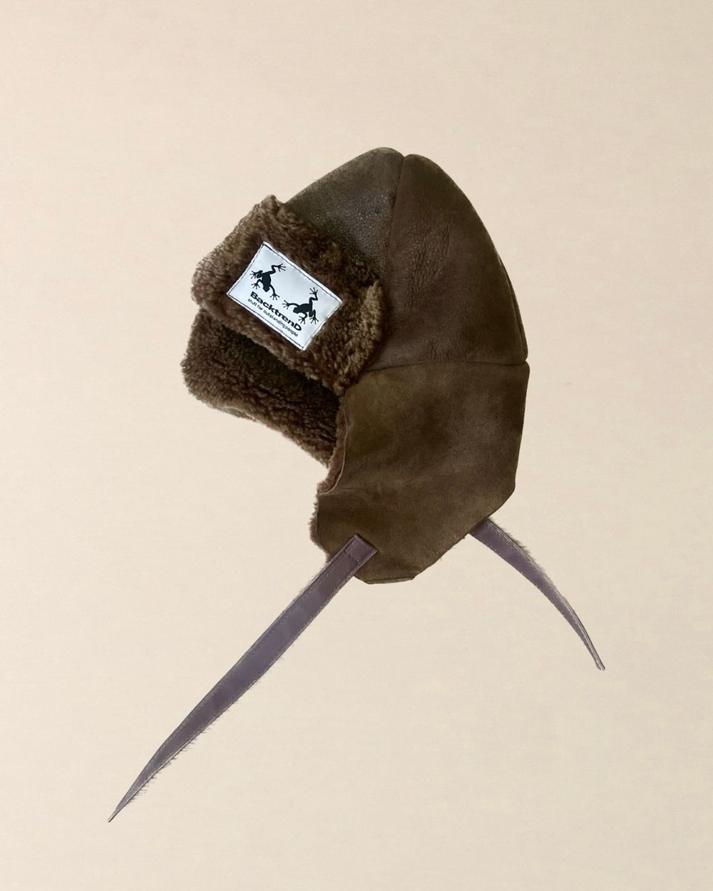 Шапка Backtrend Ушанка горчичная (Натуральный мех)