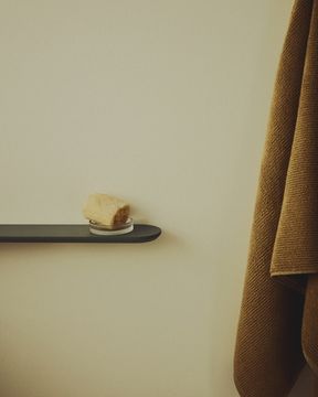 Комплект из 2 полок Arely из МДФ с зеленым лаковым покрытием, 35 см/55 см