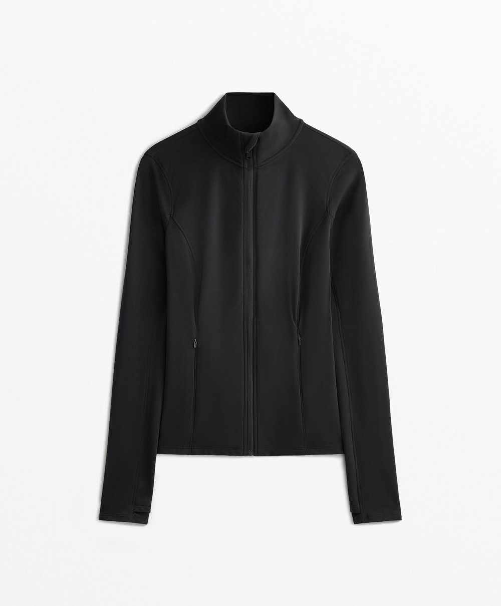 Oysho Легкая и теплая высокотехнологичная куртка, черный