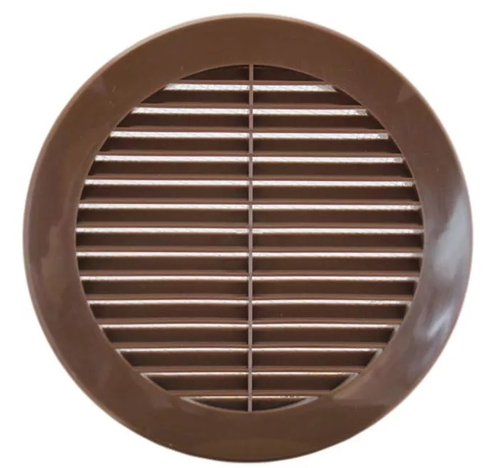Решетка вент.круглая с фланцем D100 мм корич Brown ERA STREETLINE