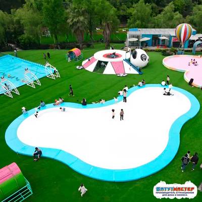 Надувная подушка на платформе «Воздушный остров» 21×16,5×2 м