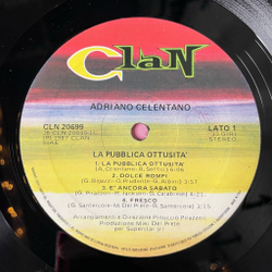 Винтажная виниловая пластинка LP Adriano Celentano La Pubblica Ottusita (Italy 1987) Fresco