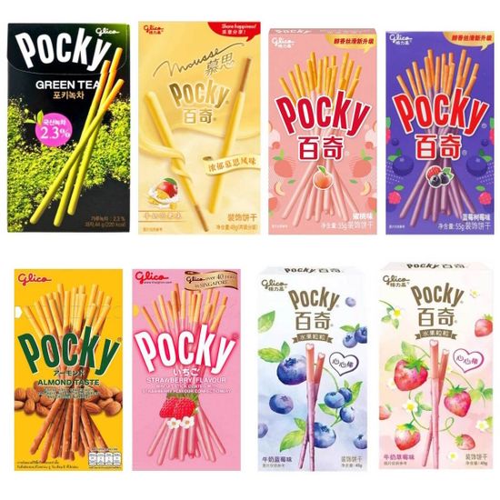 Покки соломка в шоколадной глазури Pocky со вкусом мороженого и черники, 45 г (Тайланд)