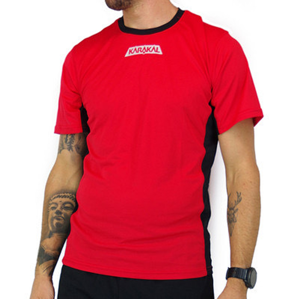 Karakal T-Shirt Pro Tour Tee Red/ Graphite (черный ворот) L