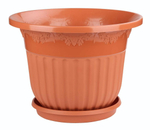 Горшок цветочный Лозанна 25л с подонном, коричневый