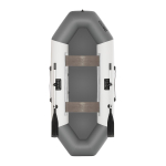 Лодка надувная для рыбалки Тонар Бриз 190 с веслами серый