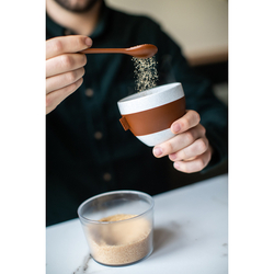 Чашка с термоэффектом 0.27л Koziol AROMA M Organic коричневая