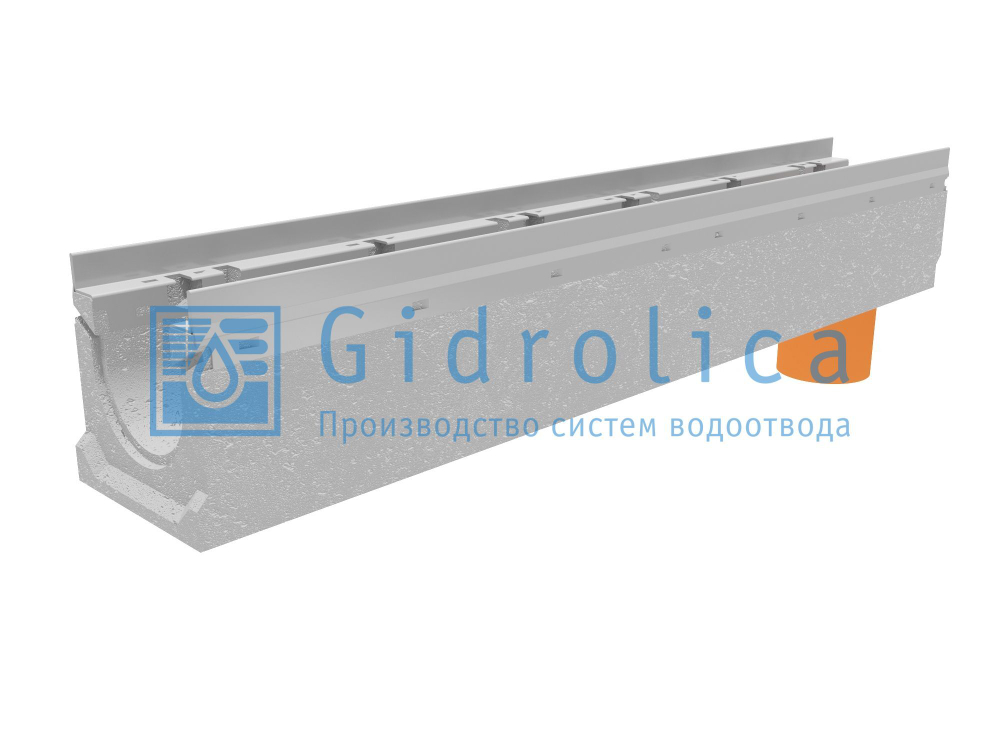 Лоток водоотводный бетонный коробчатый (СО-100мм) КU 100.16,3 (10).20,7(16,7) - BGU, № 15-0