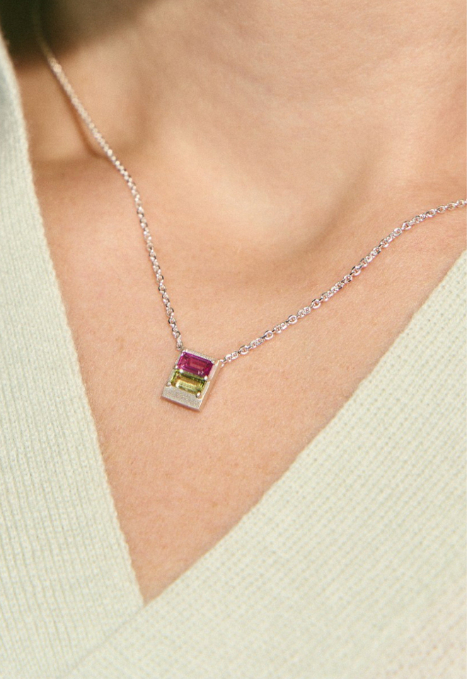 Колье из серебра "Прогулка на рассвете"