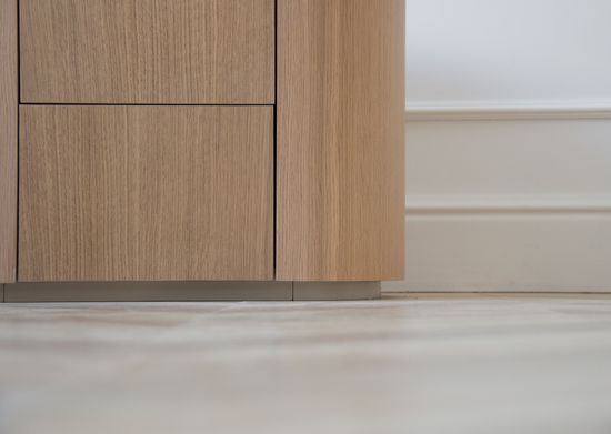 Тумба прикроватная Lagom 2 ящика ширина 60 см (натуральный дуб, молочный)