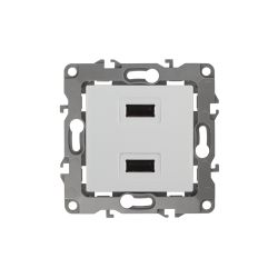 12-4110-01 ЭРА Устройство зарядное USB, 230В/5В-2100мА, IP20, Эра12, белый | Эра 12 Белый