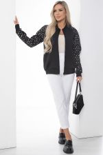 Бомбер на молнии черный Б10036 LT Collection