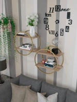 Набор полок круглых настенных злато-дуб  - ЗД