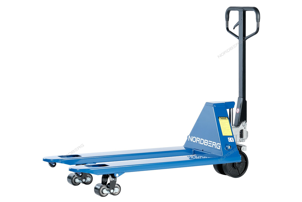 NORDBERG (N3901-25) Тележка (рохля) складская гидравлическая 2.5 т, усиленная, с полиуретановыми колесами