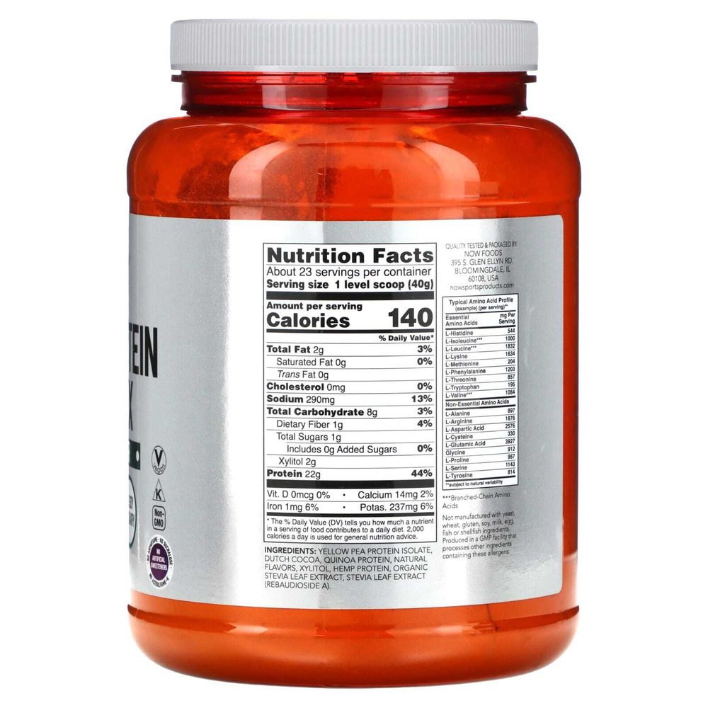NOW Foods, Растительный протеиновый комплекс, шоколадный мокко, 907 г (2 фунта)