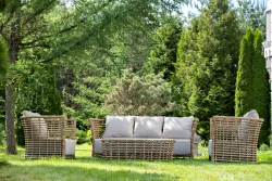 "Валенсия" лаунж-зона из искусственного ротанга, цвет соломенный