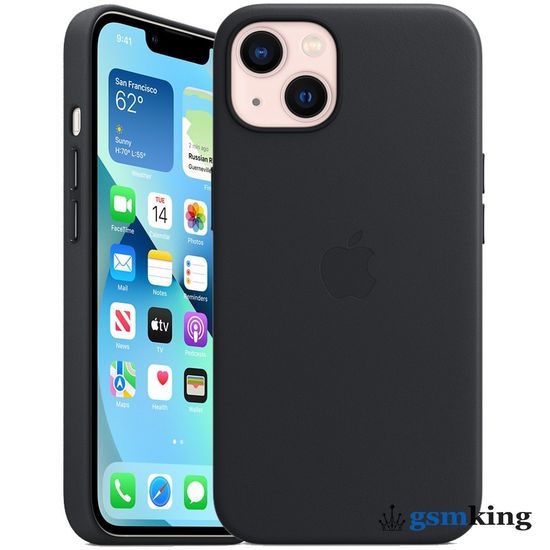 Apple Leather Case with MagSafe iPhone 13 Midnight «Тёмная ночь» MM183ZE/A