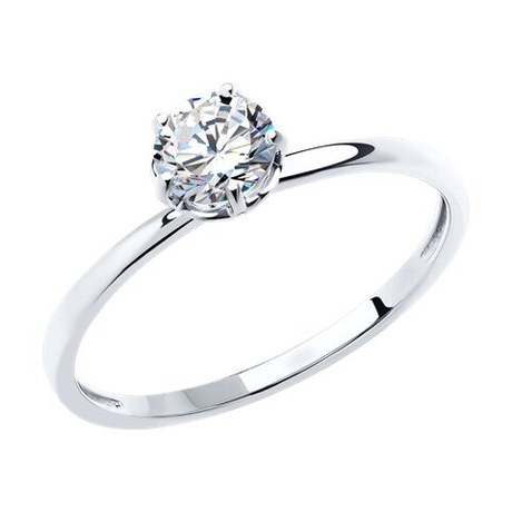 Кольцо из золота с фианитами