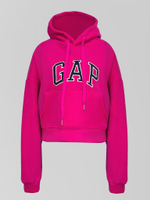 Толстовка LJHY 9505 однотонная укороченная с надписью впереди