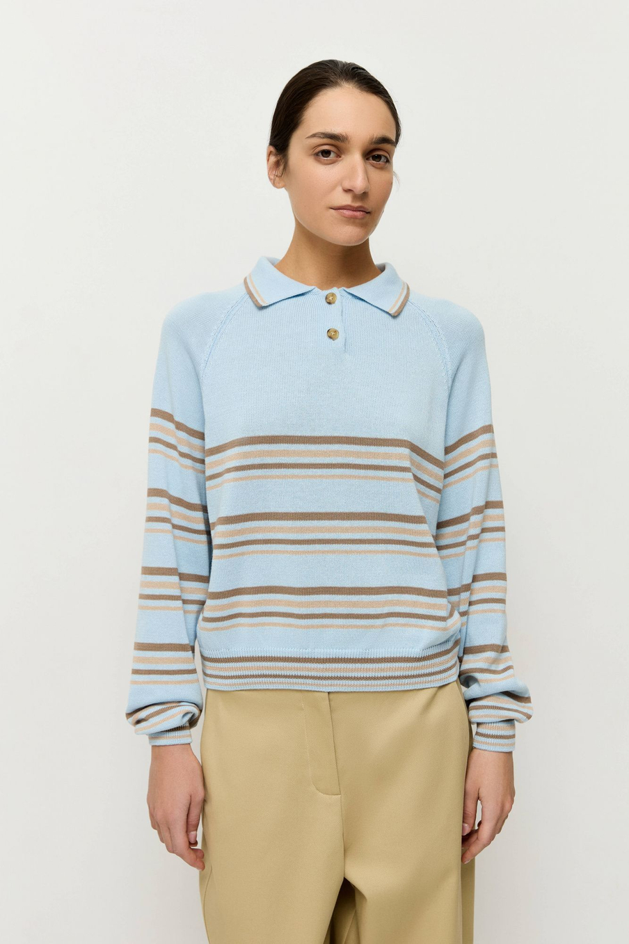 Поло в полоску из хлопка