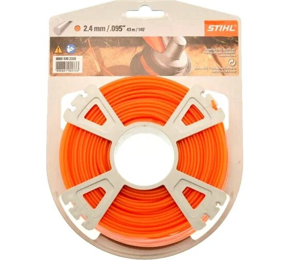 Леска для триммеров STIHL  круглое диам:2,4мм длина:43м (0000-930-2339)