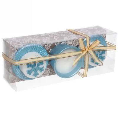 Свечи новогодние «Сказочное желание» 22x8.3x7 см, голубой