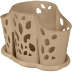 Сушилка для столовых приборов Plast Team 3х-секционная 177х130 мм шоколадный мокко