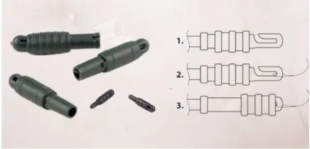 Коннектор для маховой удочки, диаметр 2 мм (2упк по 10шт)
