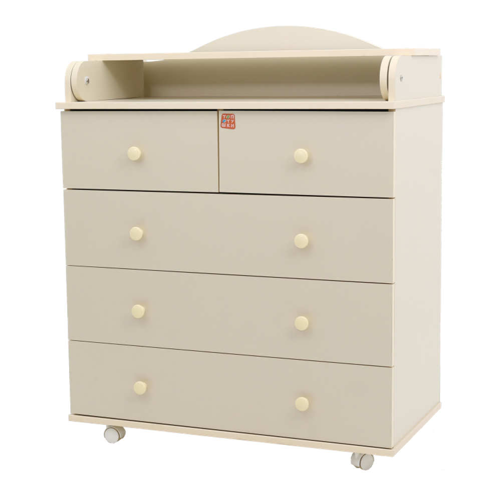 Комод &quot;Фортуна&quot; 5 ящ. (арт.62) ЛДСП 800/5 (слоновая кость)