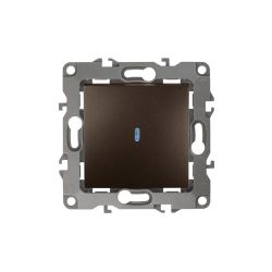 12-1102-13 ЭРА Выключатель с подсветкой, 10АХ-250В, IP20, Эра12, бронза