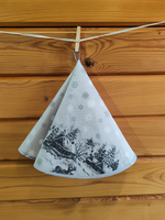 Полотенце кухонное, круглое, 2 шт, рогожка