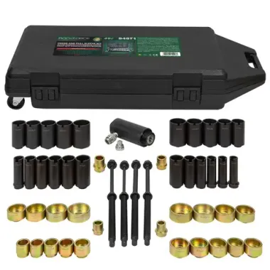 Набор съемников сайлентблоков с ручн. и гидравл. приводом 49пр. (М10,12,14,16, Øвнешн 68-26мм, Øвнутр 58-16мм (h-40мм), 60-18мм (h-110мм))в кейсе RockFORCE RF-949T1