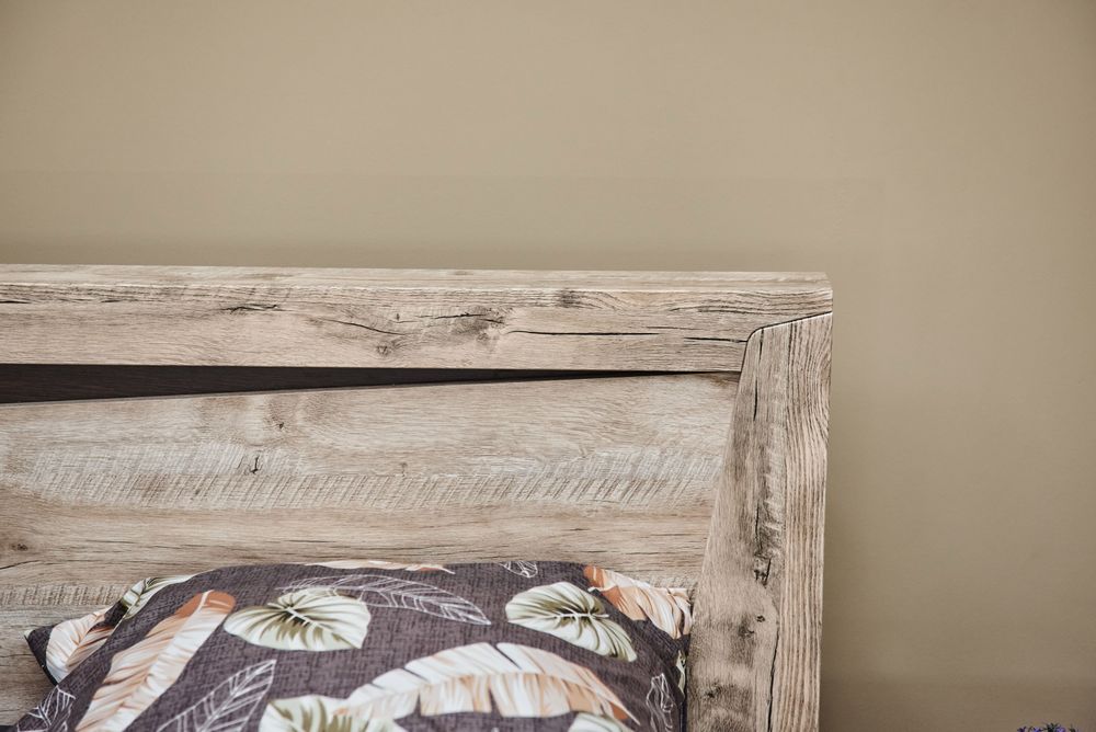 Коллекция Хилтон Кровать 1600 Дуб юкон/Гранж (+ ортопед)