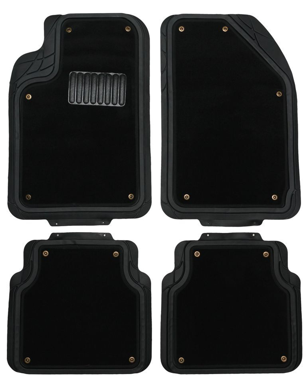 Ковры резиновые TS2212P Black (4шт) (0207) KING