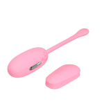 Нежно-розовое виброяйцо с функцией электростимуляции Pretty Love Shock Fun BI-014609W-1