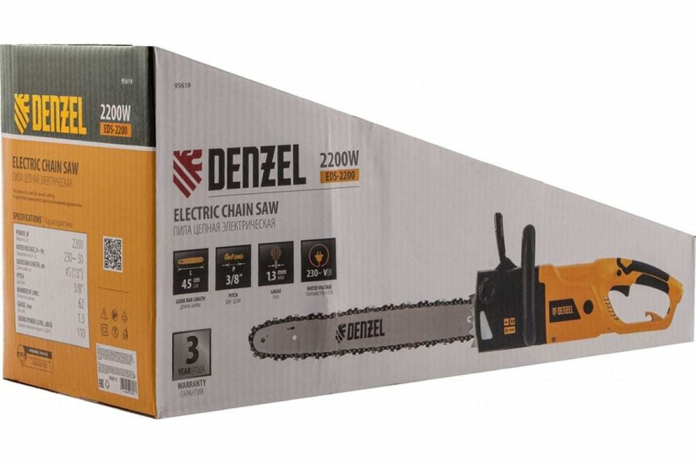 Цепная электрическая пила DENZEL EDS-2200 95619