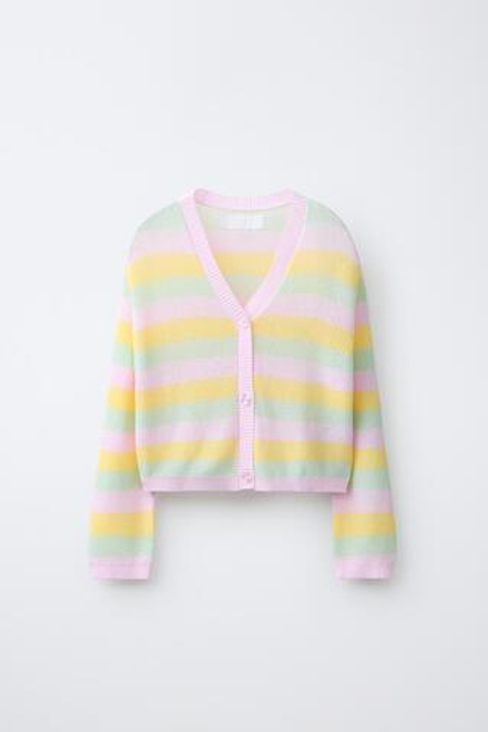 ZARA КАРДИГАН В ПОЛОСКУ, РАЗНОЦВЕТНЫЙ