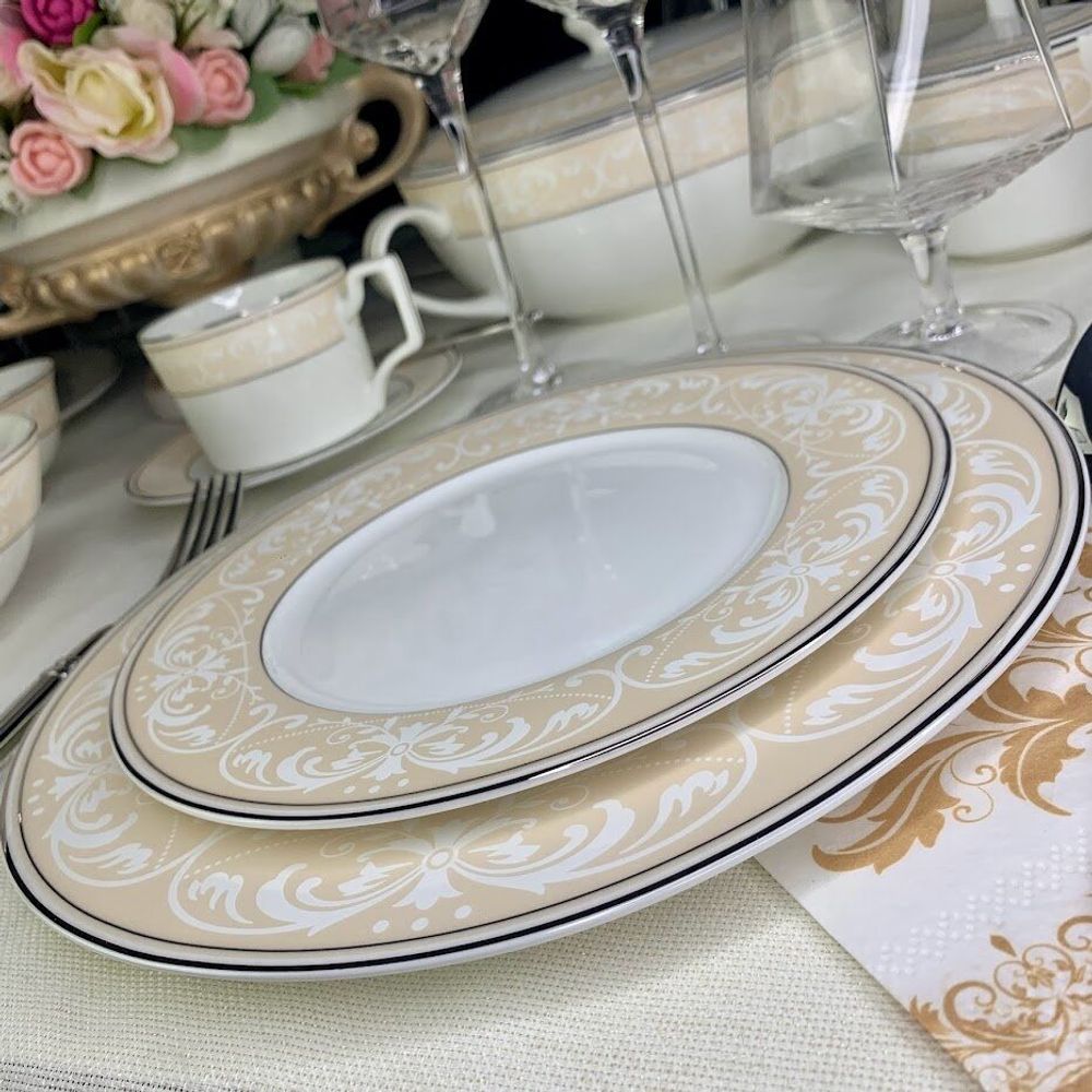 Lenardi 145-359 Набор из 6 тарелок 16,5см ДЖУЛЬЕТТА в под.уп.(х20)Костяной фарфор