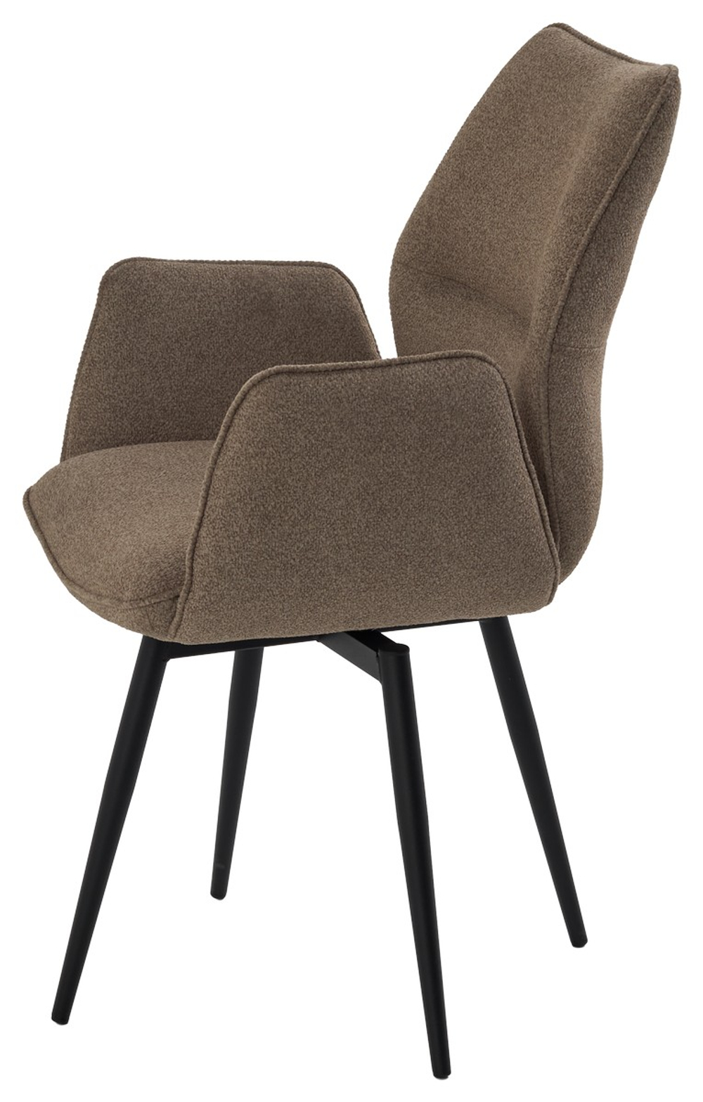 Стул ГРИН 360 град. поворот. NS-05 Капучино, букле / черный каркас, М-City