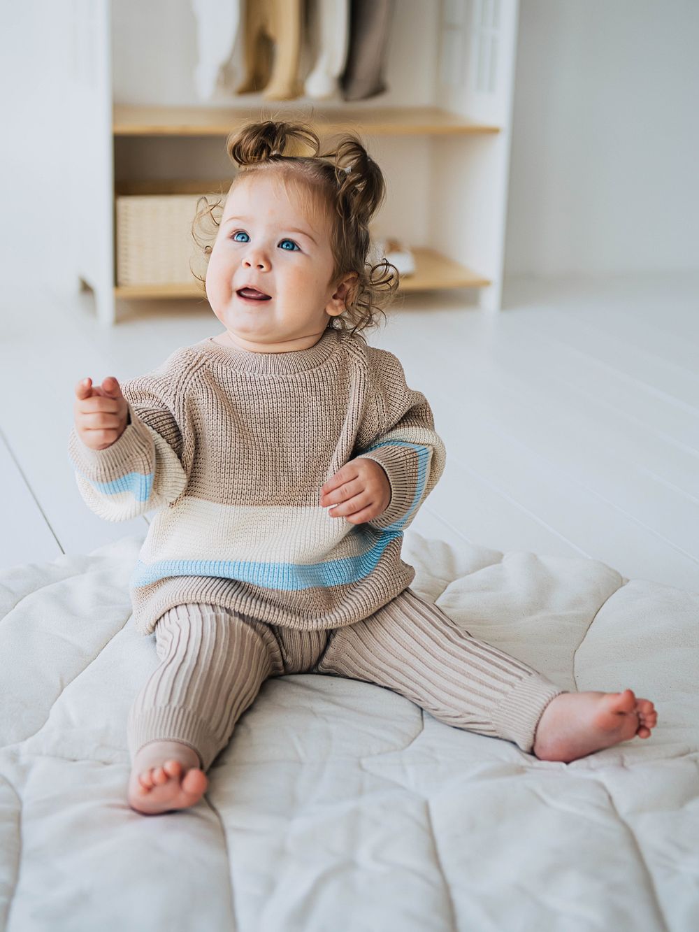 Костюм вязаный "Тофу/Нюд" 0+