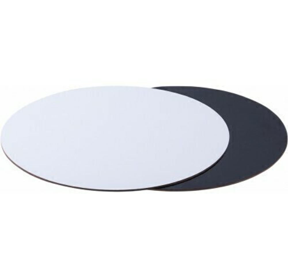 Подложка усиленная двусторонняя ЧЕРНЫЙ/жемчуг 3,2 мм. Диаметр 26